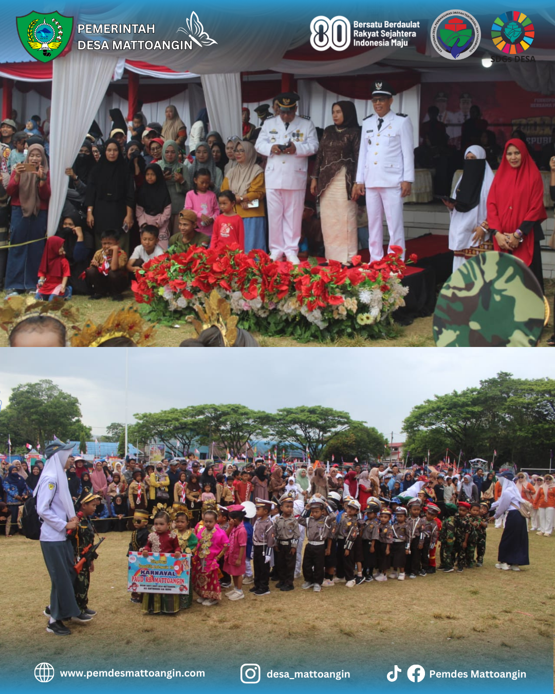 Perayaan HUT RI ke 80 Tahun Tingkat Kecamatan Bantimurung